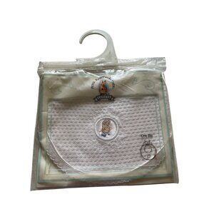 Peter Rabbit & Friends Layette Bib For Babies 100% Cotton Made In USA Embroidere